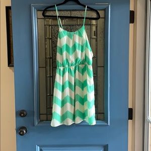 Size medium (fits small) mint and white dress